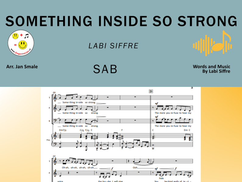Something Inside So Strong - Labi Siffre SAB + piano